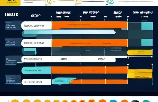 Инфографика дневного тайм-блока школьника по предметам с помодоро-перерывами и элементами повторения