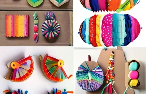 Коллаж из 10 ярких поделок на каждый день: бумажные помпоны, журавлики в оригами, камни с акриловой росписью и другие идеи
