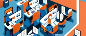 Иллюстрация процесса обучения на ошибках: команда анализирует причины и планирует улучшения