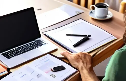 Школьник организует задачи на канбан-доске и планнере перед учебным днем