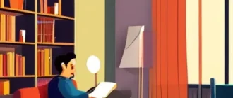 Детское чтение и обзоры книг: ребенок читает яркую книгу